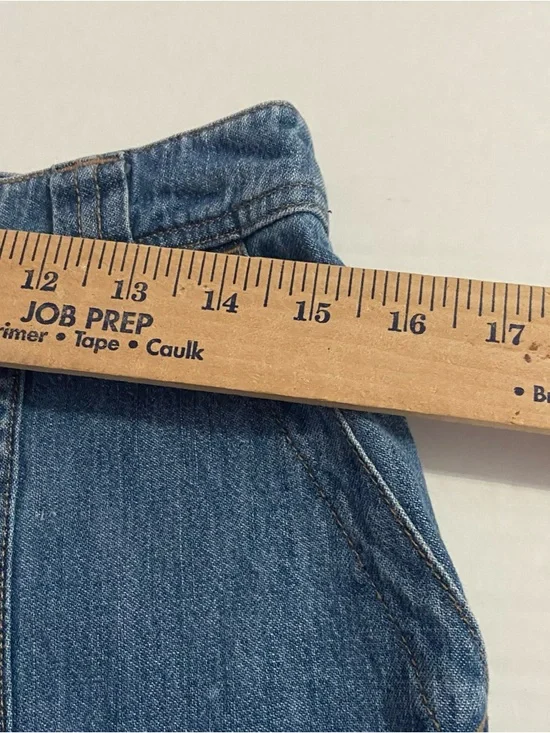 Vintage Christopher & Banks Modest Button Front Long Denim Skirt 8 - Picture 3 of 9